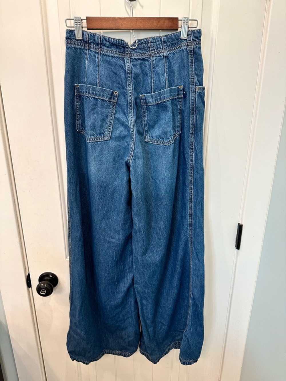 Pilcro The Uppercase A Wide Leg Denim Pants 30 Boho Chic Indie Retro Vibe - Picture 3 of 7